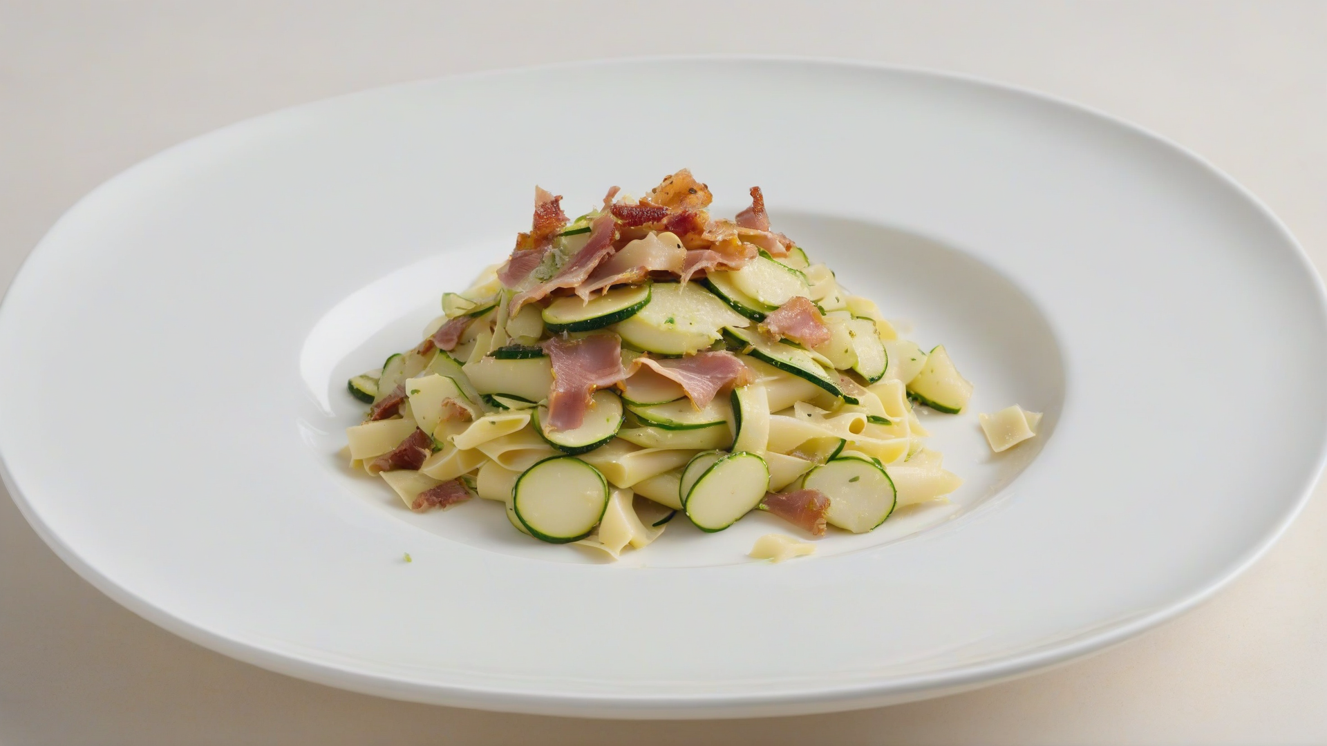 pasta con zucchine e speck